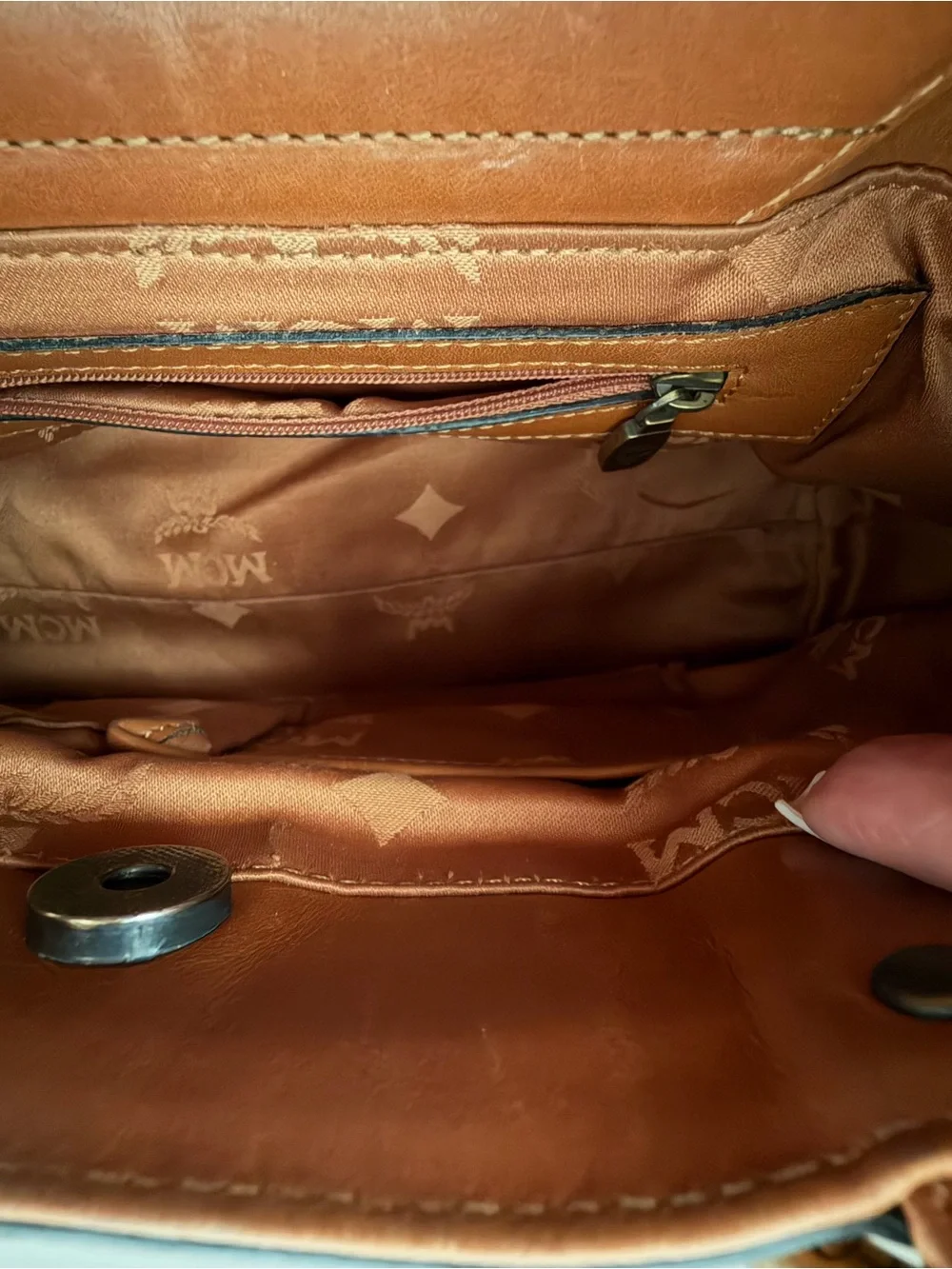 MCM compact satchel